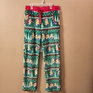 *SOLD* Despicable Me licensed plush fuzzy PJ pants, women's small NWOT